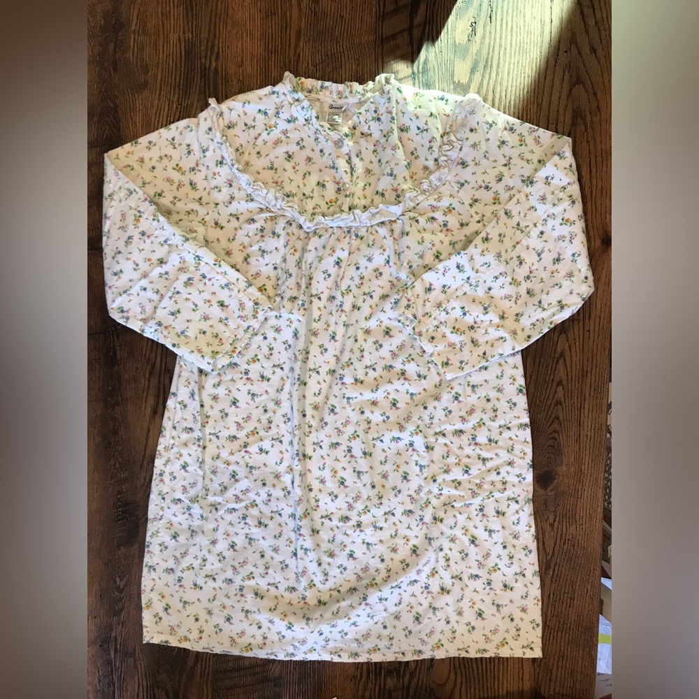 Bernette Vintage Flannel Nightgown—Size L